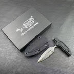 T-Handle Push Dagger Fixed Blade Knife – 8Cr13MoV Steel, Ergonomic ABS Grip