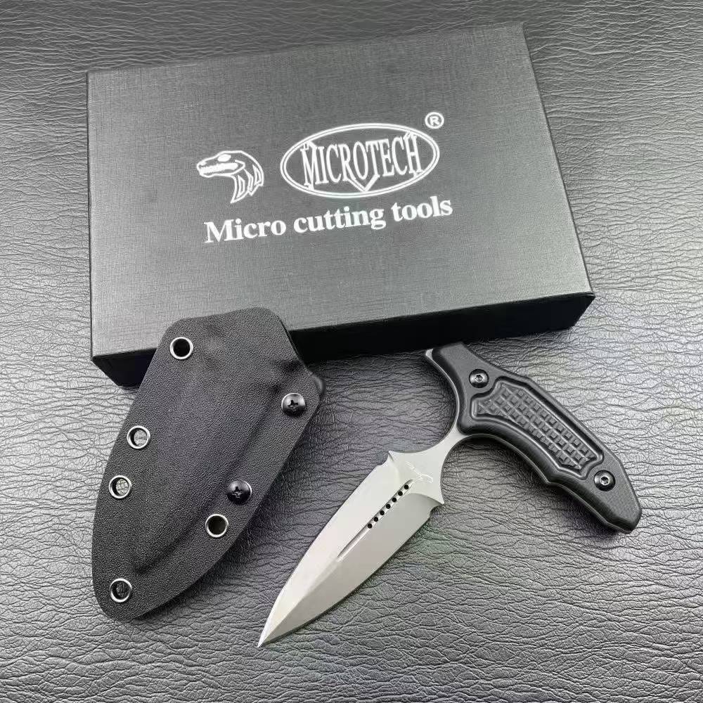 T-Handle Push Dagger Fixed Blade Knife – 8Cr13MoV Steel, Ergonomic ABS Grip