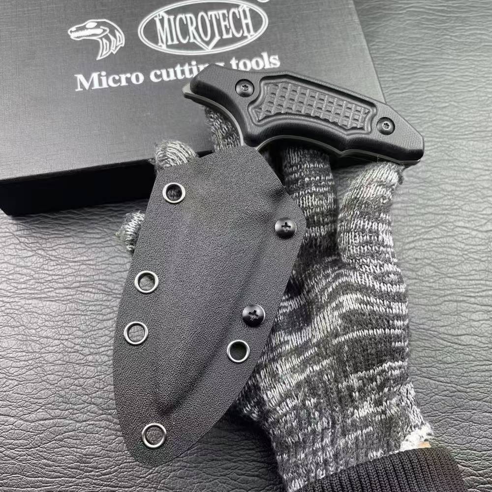 T-Handle Push Dagger Fixed Blade Knife – 8Cr13MoV Steel, Ergonomic ABS Grip