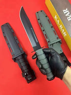 KA-BAR Fixed Blade Survival Knife – 1095 Cro-Van Carbon Steel, Zytel Handle