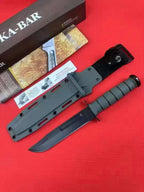 KA-BAR Fixed Blade Survival Knife – 1095 Cro-Van Carbon Steel, Zytel Handle