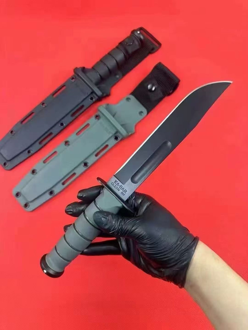 KA-BAR Fixed Blade Survival Knife – 1095 Cro-Van Carbon Steel, Zytel Handle