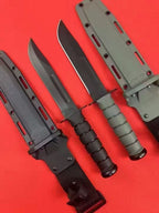 KA-BAR Fixed Blade Survival Knife – 1095 Cro-Van Carbon Steel, Zytel Handle
