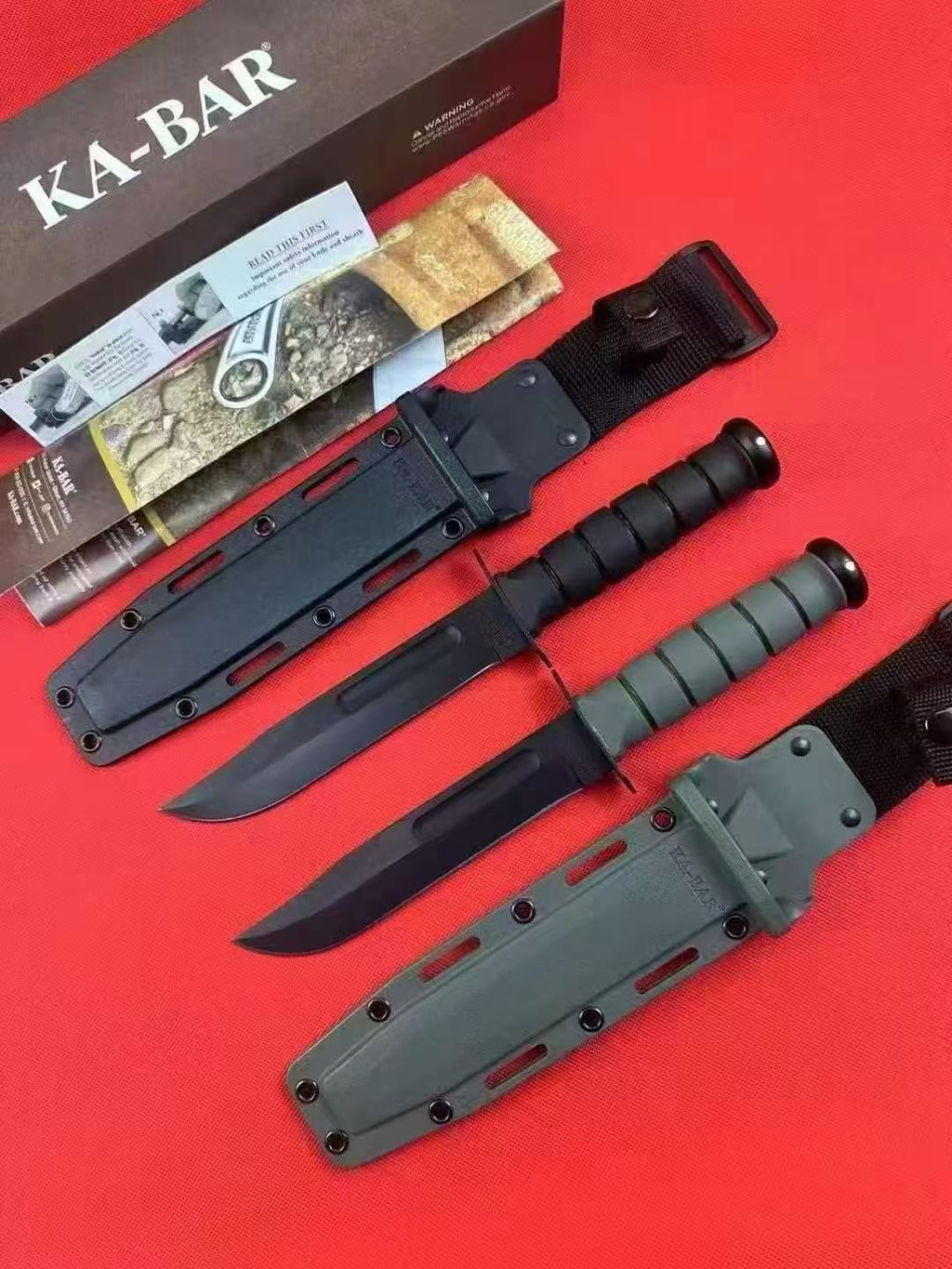 KA-BAR Fixed Blade Survival Knife 1095 Cro-Van Carbon Steel