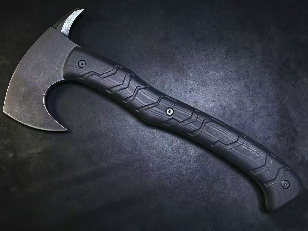 Heavy-Duty DC53 Steel Camping Axe – Full Tang Outdoor Survival Tomahawk with G10 Handle