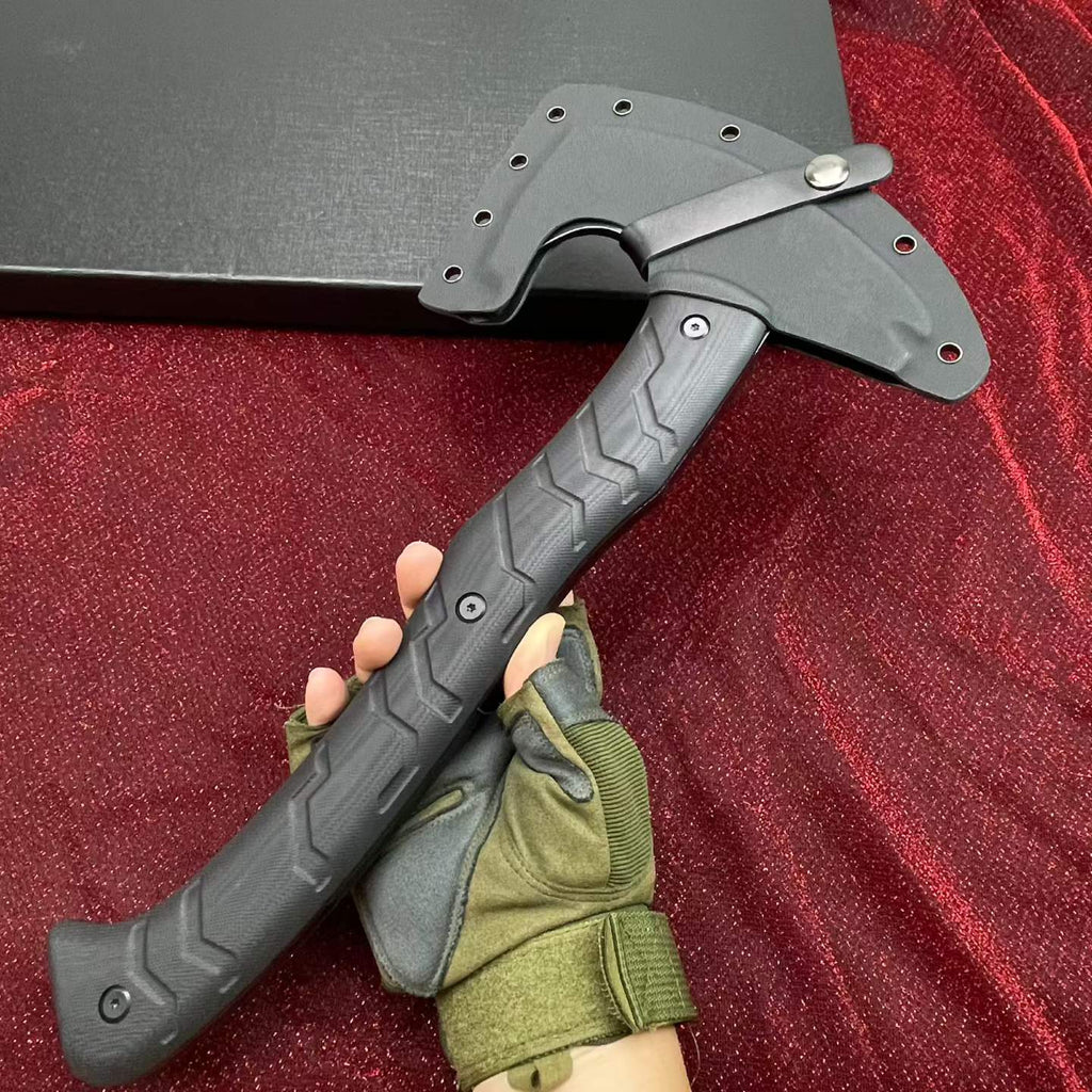 Heavy-Duty DC53 Steel Camping Axe – Full Tang Outdoor Survival Tomahawk with G10 Handle