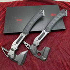 Heavy-Duty DC53 Steel Survival Axe 408mm with G10 Handle and Kydex Sheath