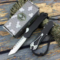 Hydra OTF Knife – M390 Steel, Aerospace Aluminum Handle, Button Lock with Safety