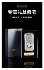 5-in-1 Triple Jet Cigar Lighter with V-Cutter Punch and Draw Tool