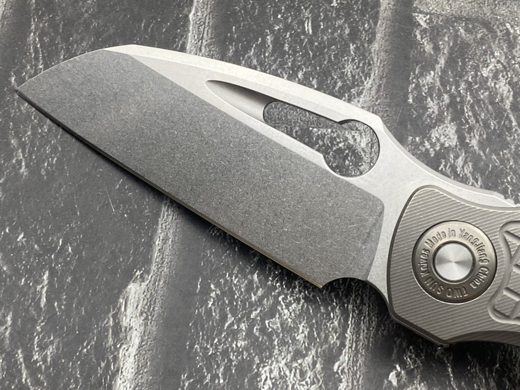 Twosun TS559 Titanium Folding Knife – 14C28N Stonewash Blade