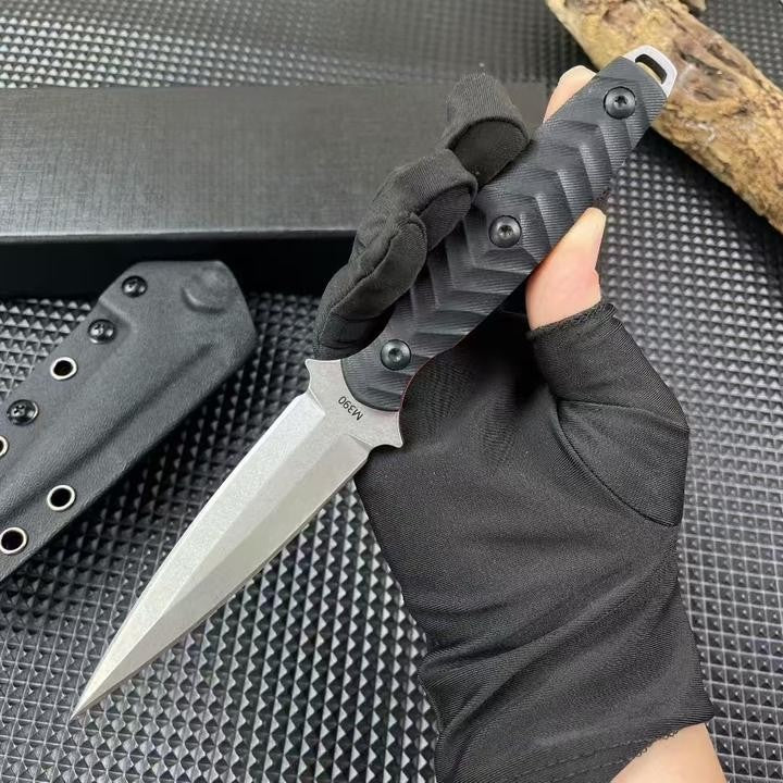 8'' New Double Edge M390 Blade G10 Handle Tactics Dagger Hunting Knife VTH44