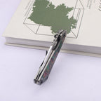 8'' New Mirror Light D2 Blade Full Full T4C Titanium Handle  Folding Camping Tool DF174