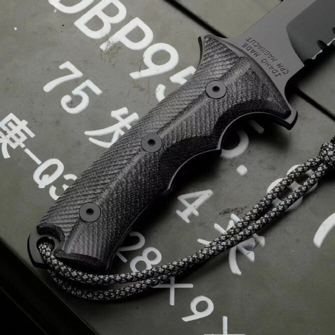 New CPM-magnacut Fixed Blade Linen Handle Collection  Knife VTH118