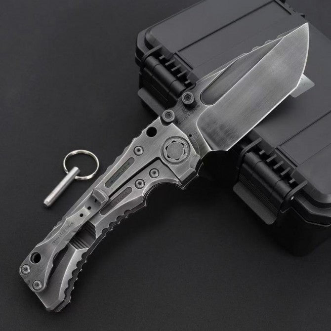 9" New CNC Large Z-Wear Steel Blade T4C Handle Folding Knife VTF101