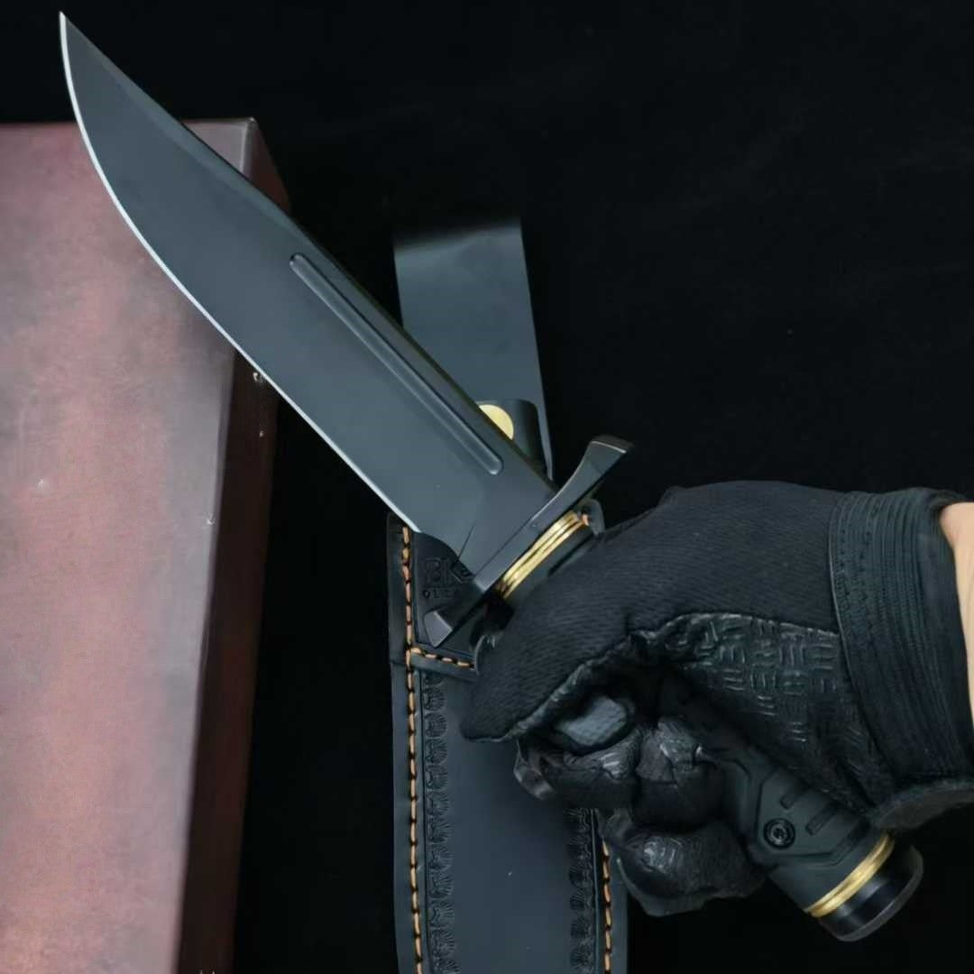 1095Cro-Van Fixed Blade Rubber handle Full Tang Collection Knife VTH184