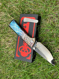 7'' New Folding Knife M390 Blade Full T4C Titanium Handle e Camping Knife VTF95B