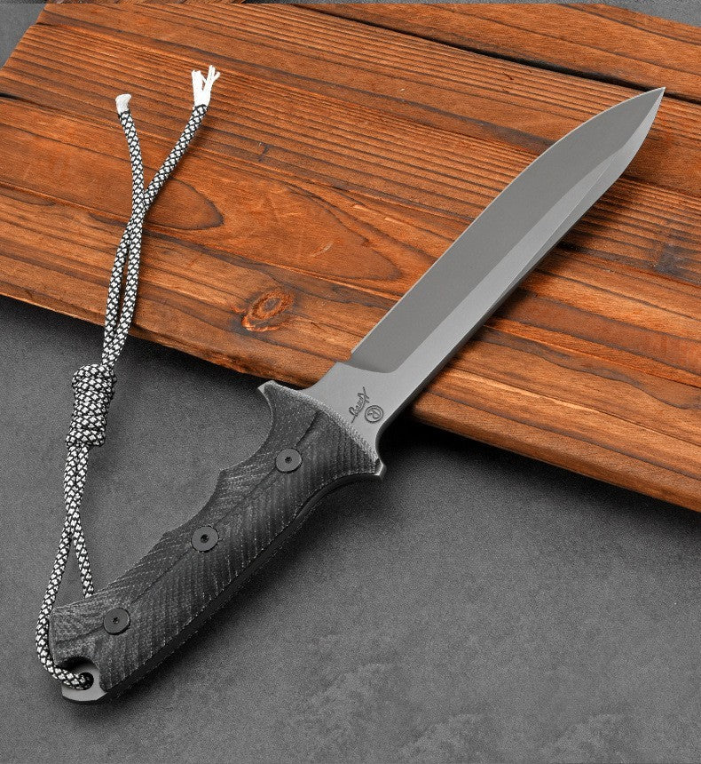 12'' New DC53 Steels  Blade Linen Handle Tactics Survival Hunting Knife VTH118P