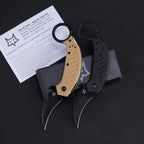7''New Fast Opening N690 Blade Fiberglass Handle Folding Karambit Claw Tool C08