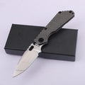 8'' New Mirror Light D2 Blade Full Full T4C Titanium Handle  Folding Camping Knife DF174