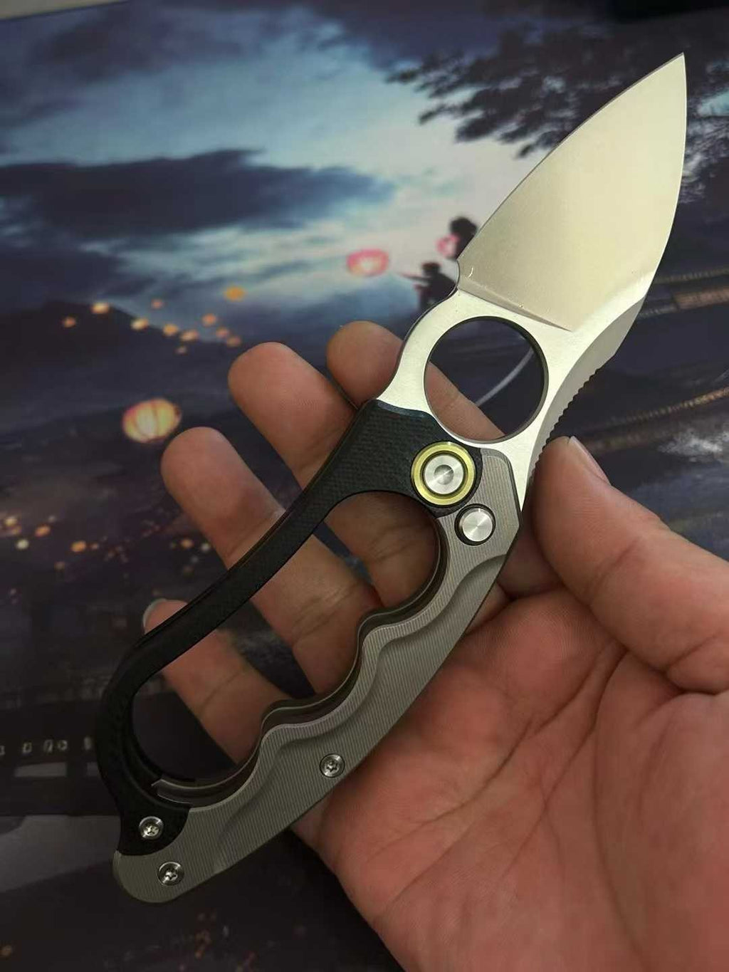 New Manual Folding Knife D2 Steel Blade T4C Alloy + G10 Handle PocketKnife
