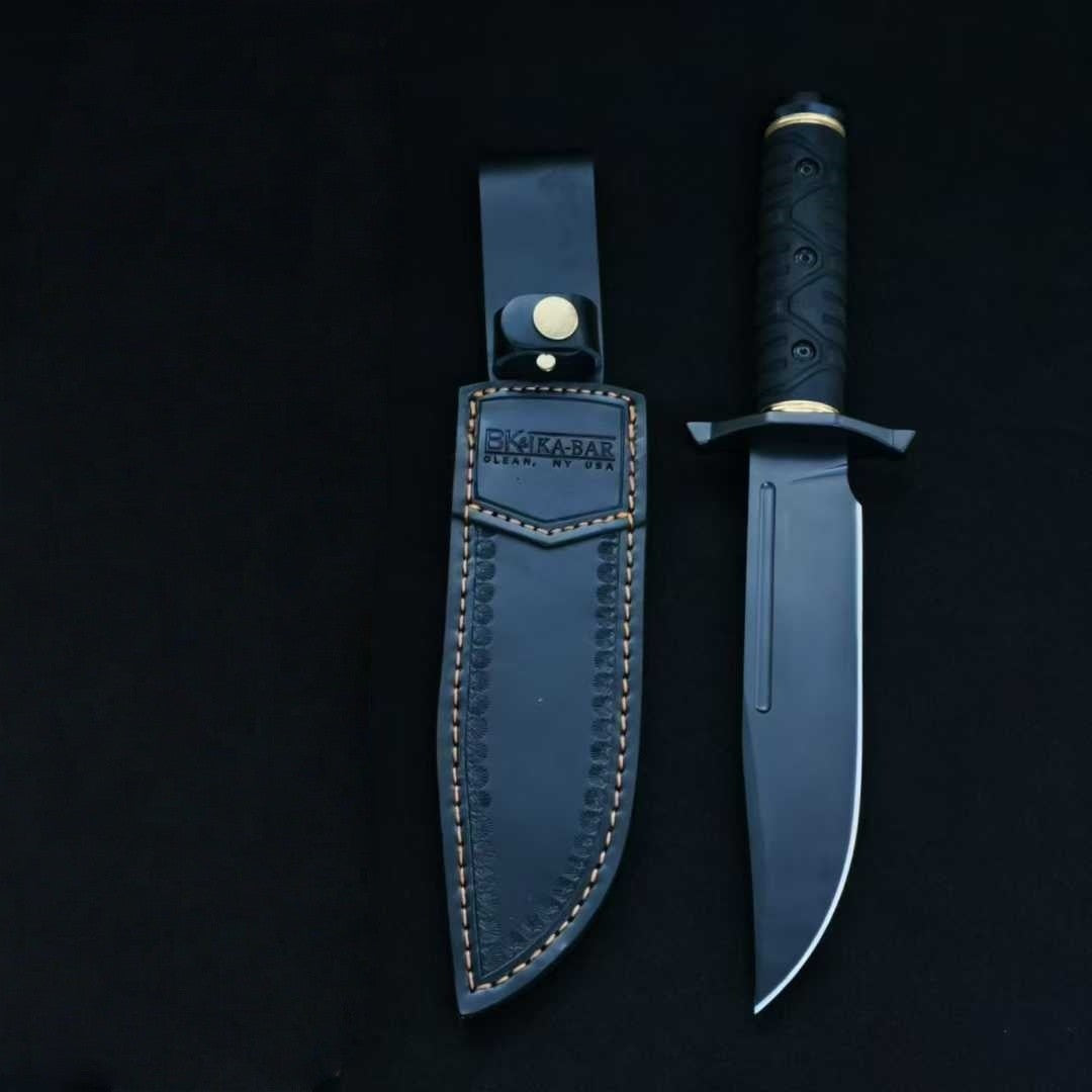 1095Cro-Van Fixed Blade Rubber handle Full Tang Collection Knife VTH184