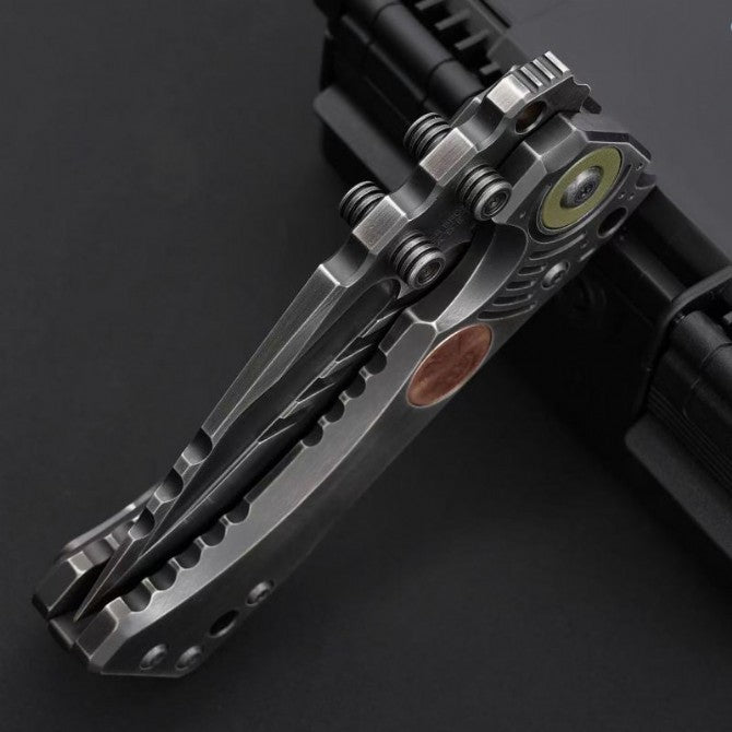 9" New CNC Large Z-Wear Steel Blade T4C Handle Folding Knife VTF101