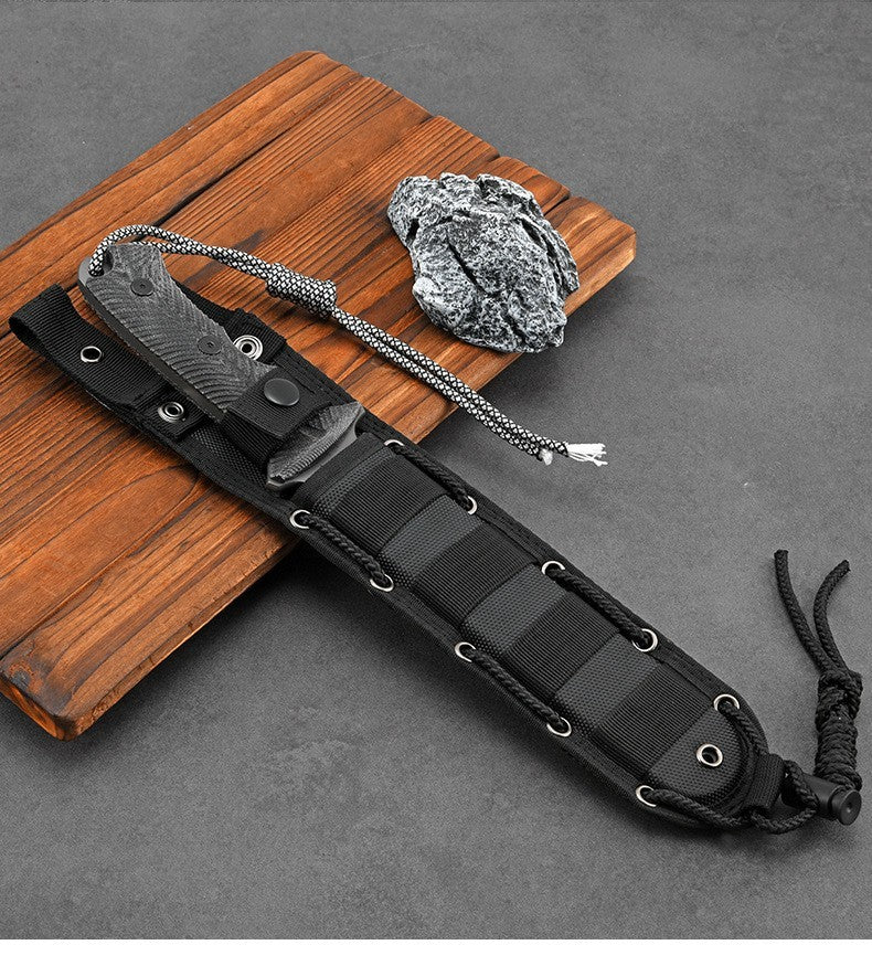 12'' New DC53 Steels  Blade Linen Handle Tactics Survival Hunting Knife VTH118P