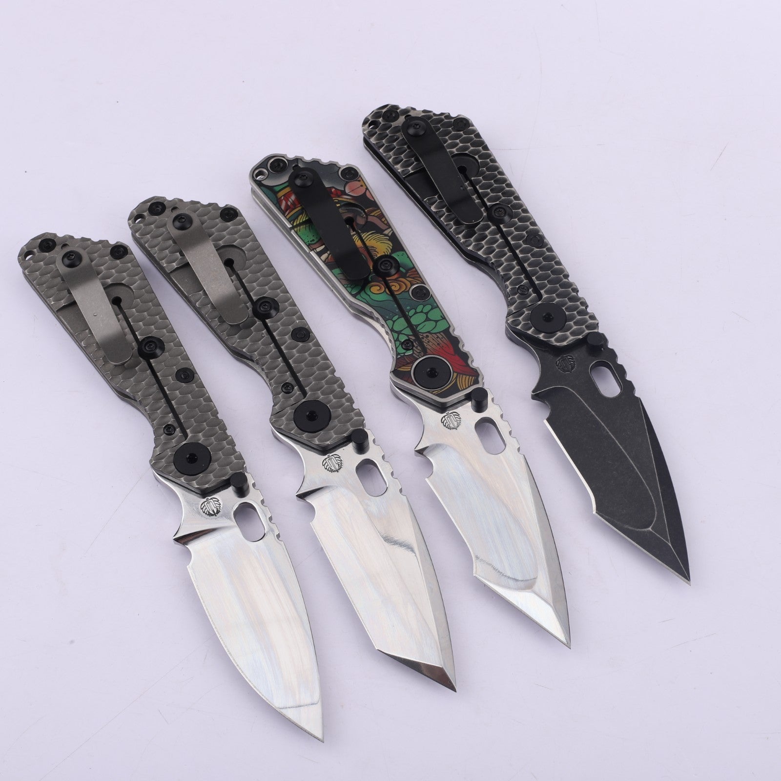 8'' New Mirror Light D2 Blade Full Full T4C Titanium Handle  Folding Camping Knife DF174