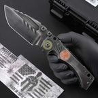 9" New CNC Large Z-Wear Steel Blade T4C Handle Folding Tool VTF101