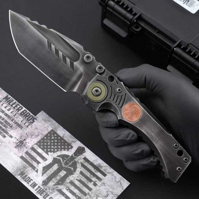 9" New CNC Large Z-Wear Steel Blade T4C Handle Folding Knife VTF101