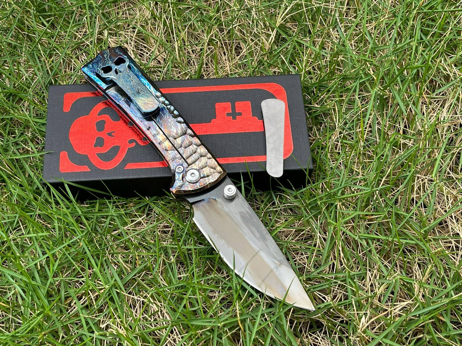7'' New Folding Knife M390 Blade Full T4C Titanium Handle e Camping Knife VTF95B