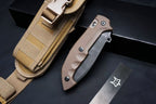 12" New Large N690 Blade Survival Nylon Fiber Glass Handle Folding Tool VTF500