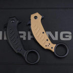 7''New Fast Opening N690 Blade Fiberglass Handle Folding Karambit Claw Tool C08