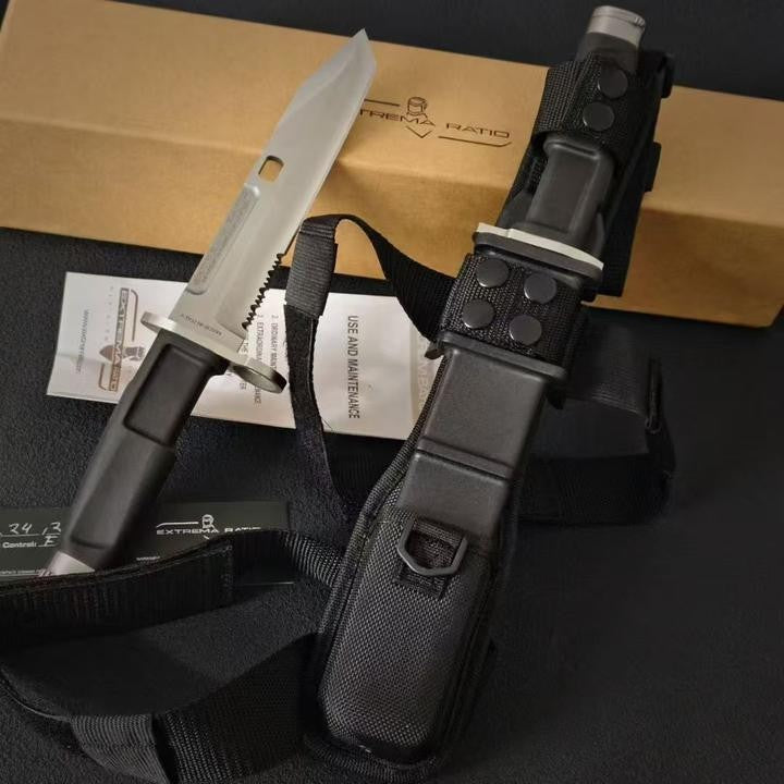 New N690 Steel Fixed Blade FORPRENE Handle Collection CampingKnifeVTH15B