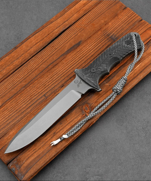 12'' New DC53 Steels  Blade Linen Handle Tactics Survival Hunting Knife VTH118P