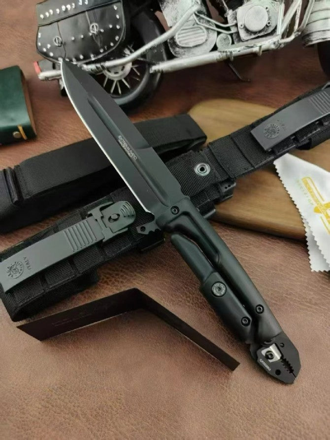 New Multifunctional Knife N690 Fixed Blade Faupulene Handle Camping Knife VTH95