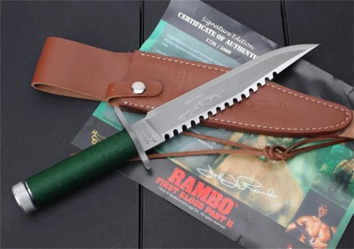New Rambo 1/2 Hand Signed Version Camping Knife VTH38