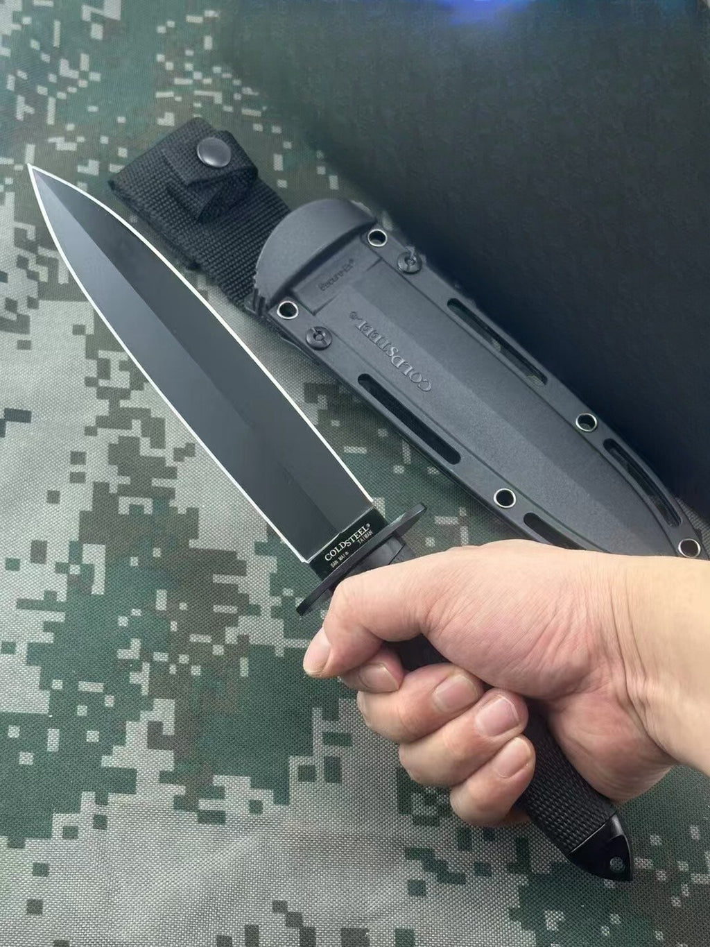 13'' New Double Edge 3V Blade Craton Handle Tactics Dagger Hunting Knife VTH67B