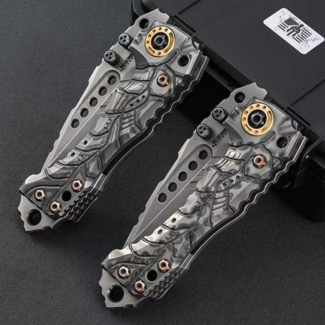 10" New CNC Large Z-Wear Steel Blade T4C Handle Camping Folding Knife VTF60