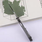 8'' New Mirror Light D2 Blade Full Full T4C Titanium Handle  Folding Camping Tool DF174