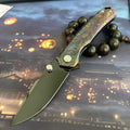 8.5'' New VG10 Blade Full T4C Titanium Handle  Camping  Folding Knife VTF63