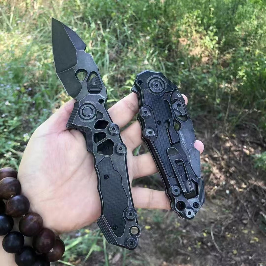 9'' New D2 Blade Steel Handle Camping Folding Knife DF29