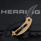 7''New Fast Opening N690 Blade Fiberglass Handle Folding Karambit Claw Tool C08