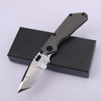 8'' New Mirror Light D2 Blade Full Full T4C Titanium Handle  Folding Camping Tool DF174