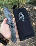 9'' New D2 Blade Steel Handle Camping Folding Knife DF29