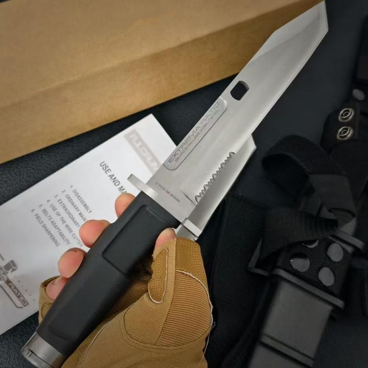 New N690 Steel Fixed Blade FORPRENE Handle Collection CampingKnifeVTH15B