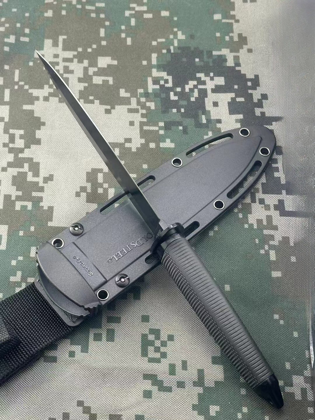 13'' New Double Edge 3V Blade Craton Handle Tactics Dagger Hunting Knife VTH67B