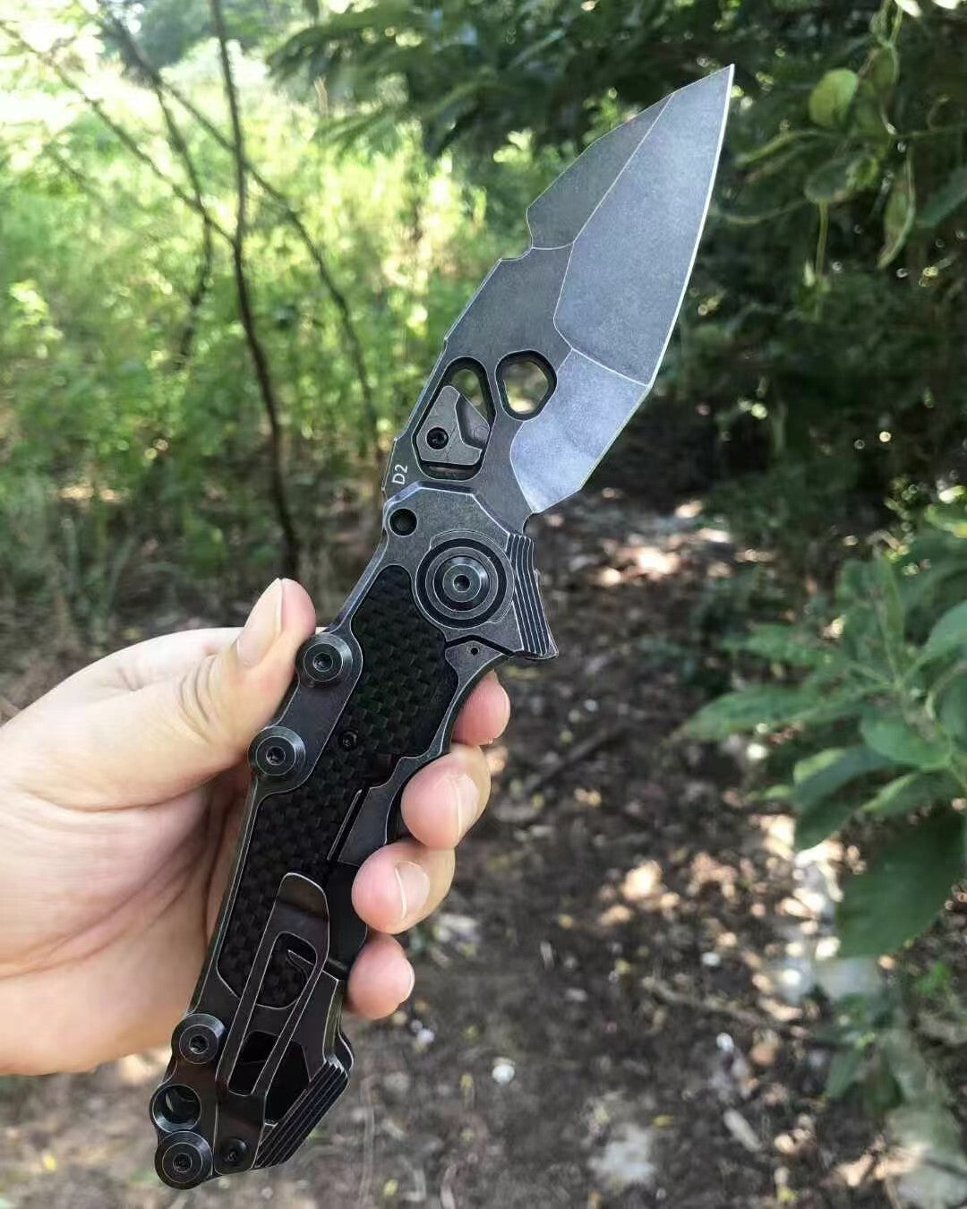 9'' New D2 Blade Steel Handle Camping Folding Knife DF29