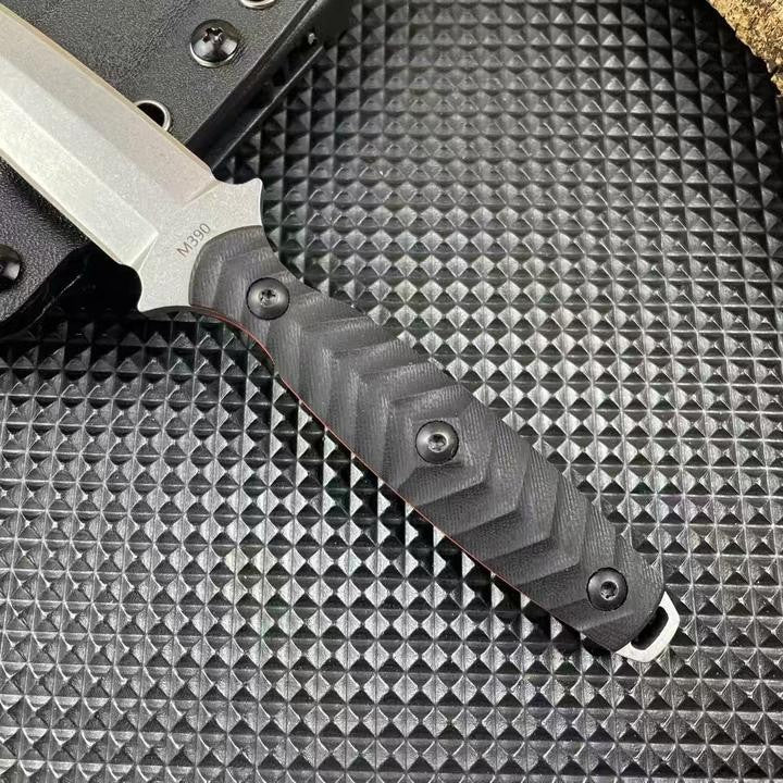 8'' New Double Edge M390 Blade G10 Handle Tactics Dagger Hunting Knife VTH44