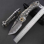 10" New CNC Large Z-Wear Steel Blade T4C Handle Camping Folding Tool VTF60